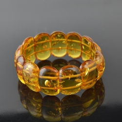 Cognac large natural Baltic amber new bracelet
